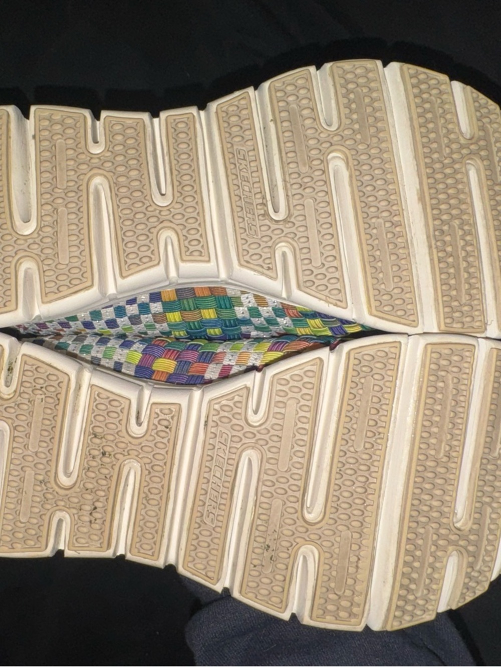 Woman’s Multicolor Woven sketchers - Comfortable Slip-On - Picture 4 of 6